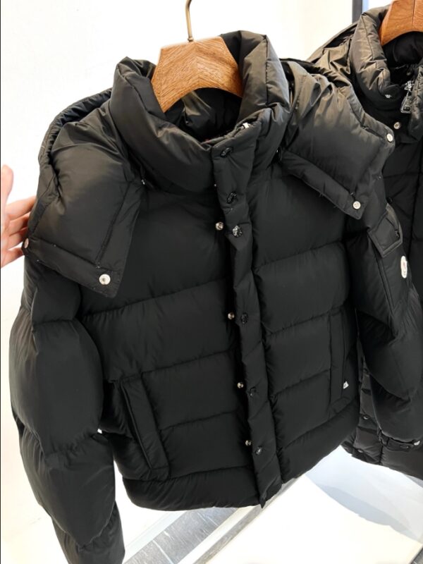 MONCLER Logo-Appliquéd Quilted Hooded Down Coat – MC146 - Image 6