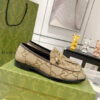 GUCCI LEATHER BEIGE BLACK LOAFER – GL058