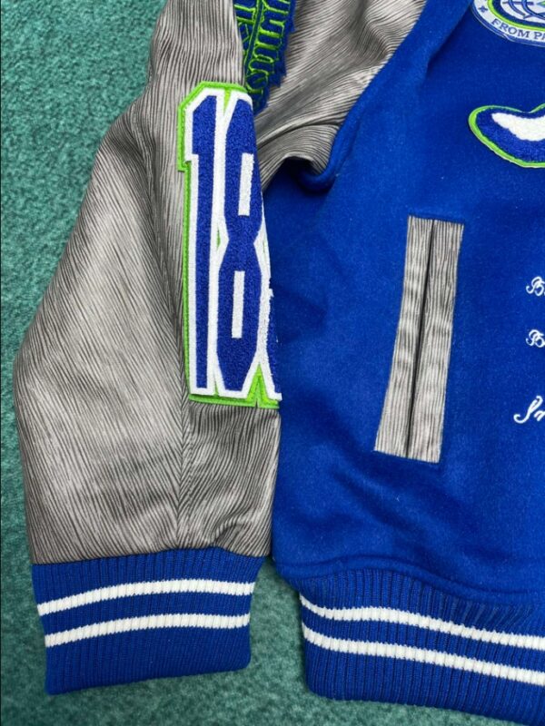 LOUIS VUITTON EMBROIDERED VARSITY BLUE COAT – LVC044 - Image 4