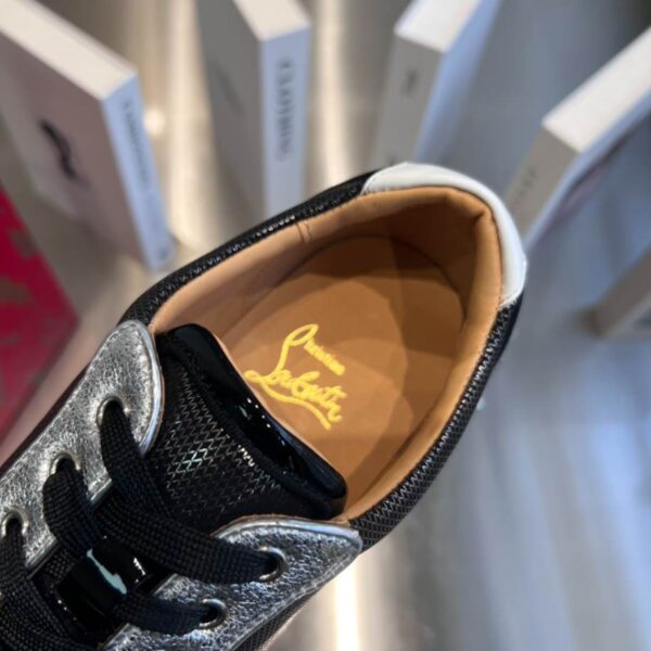 Christian Louboutin Low Top Black Silver Sneaker – CLS049 - Image 5