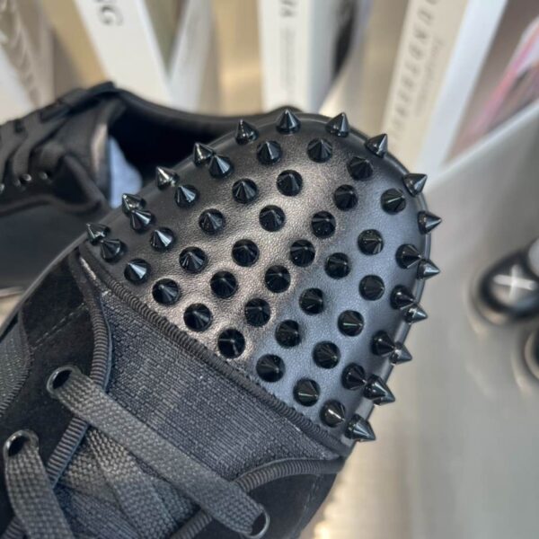 Christian Louboutin Casual Rivet Low Top Spikes Flats Black Sneaker – CLS047 - Image 7