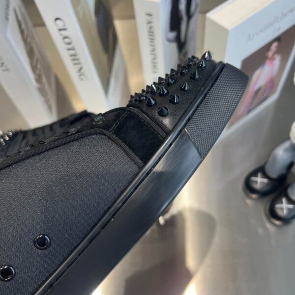 Christian Louboutin Casual Rivet Low Top Spikes Flats Black Sneaker – CLS047 - Image 5