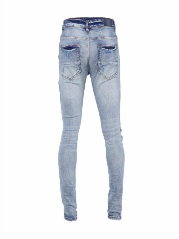 Amiri Distressed Blue Rip Jeans – AMIJ046 - Image 7