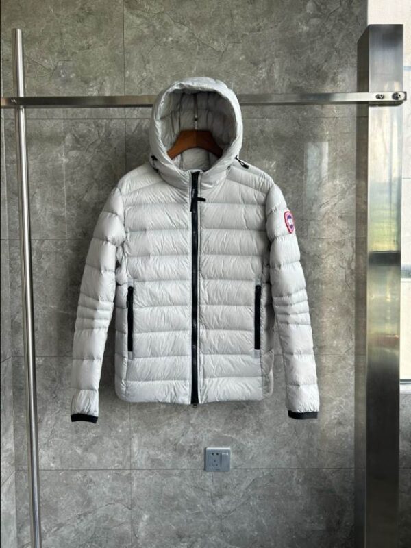Canada Goose White Gray Crofton Down Jacket – CN34 - Image 7