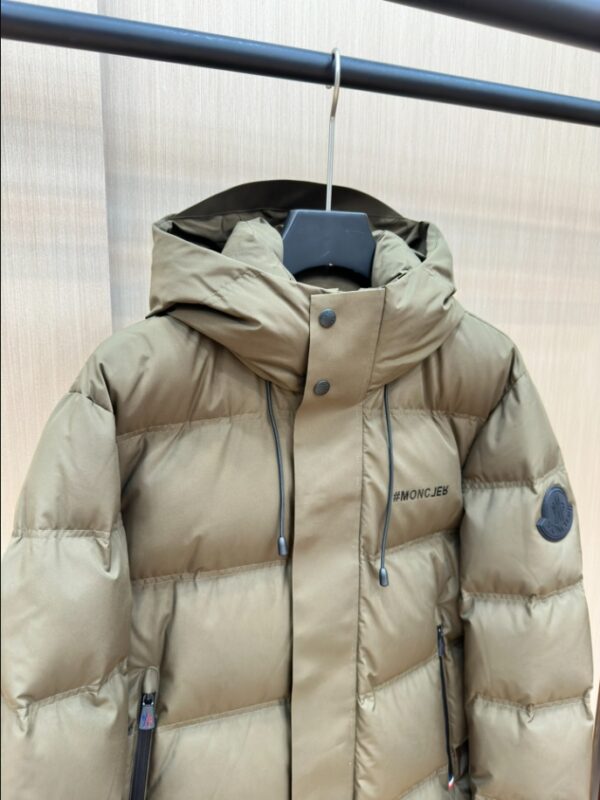 MONCLER Puff Grey Hooded Coat – MC143 - Image 7
