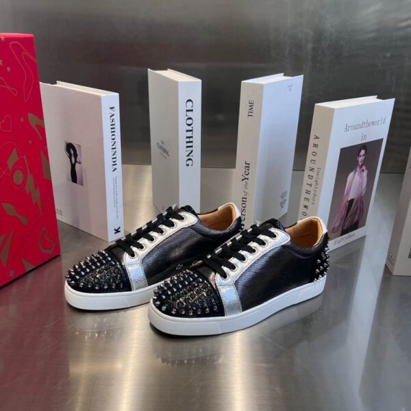 Christian Louboutin Low Top Black Silver Sneaker – CLS049 - Image 3