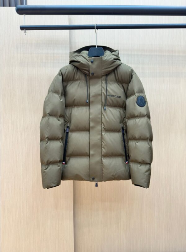 MONCLER Puff Grey Hooded Coat – MC143 - Image 6