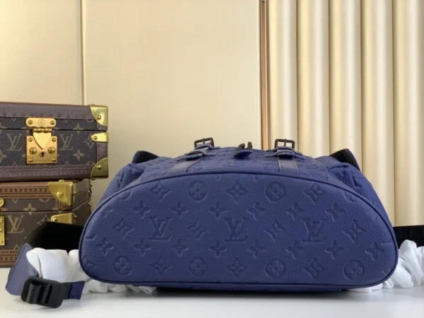 Christopher MM Backpack Blue Monogram Taurillon Leather - LW160 - Image 4