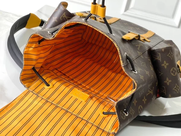 Christopher MM Backpack in Saffron Yellow Monogram Macassar Coated Canvas - LW156 - Image 6