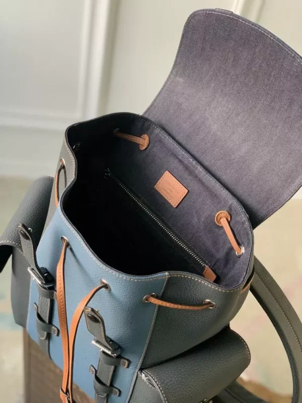 Christopher PM Backpack in Black and Blue - LW166 - Image 9