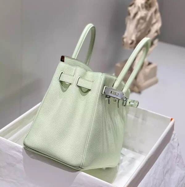 Hermes Birkin 30cm Bag In Blue Brume Clemence Leather GHW - HW018 - Image 3