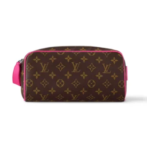 Louis Vuitton Dopp Kit Borneo Pink Monogram Macassar Canvas Bag - LW142