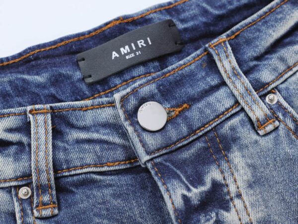 Amiri Distressed Blue Rip Jeans – AMIJ046 - Image 3