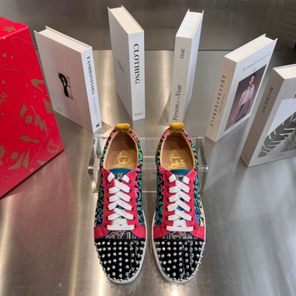 Christian Louboutin Louis Junior Spikes Multicolor Sneaker – CLS043 - Image 4