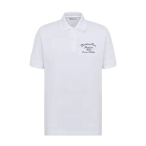 CHRISTIAN DIOR ATELIER' POLO SHIRT WHITE COTTON PIQUÃ‰ – DOT019