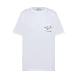 CHRISTIAN DIOR ATELIER' T-SHIRT RELAXED FIT WHITE COTTON JERSEY – DOT023