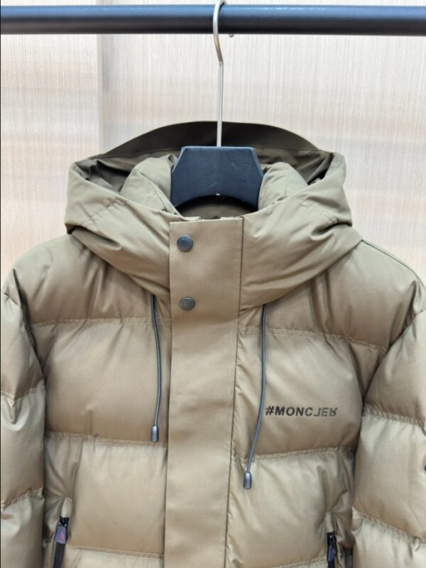 MONCLER Puff Grey Hooded Coat – MC143 - Image 4