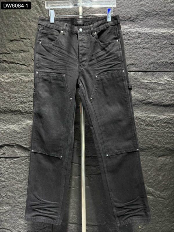 Amiri Double Knee Black Jeans – AMIJ003 - Image 2
