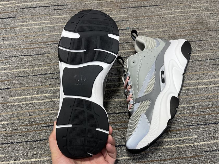DIOR B22 SNEAKERS IN GREY AND WHITE – DO005 - Image 9