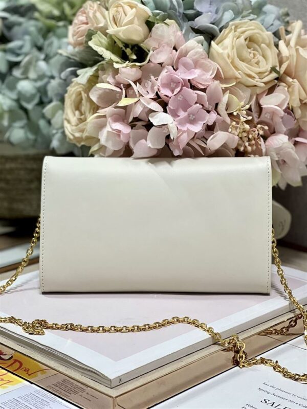 DIOR BOBBY EAST-WEST POUCH WITH CHAIN LATTE SMOOTH CALFSKIN - DOB099 - Image 2