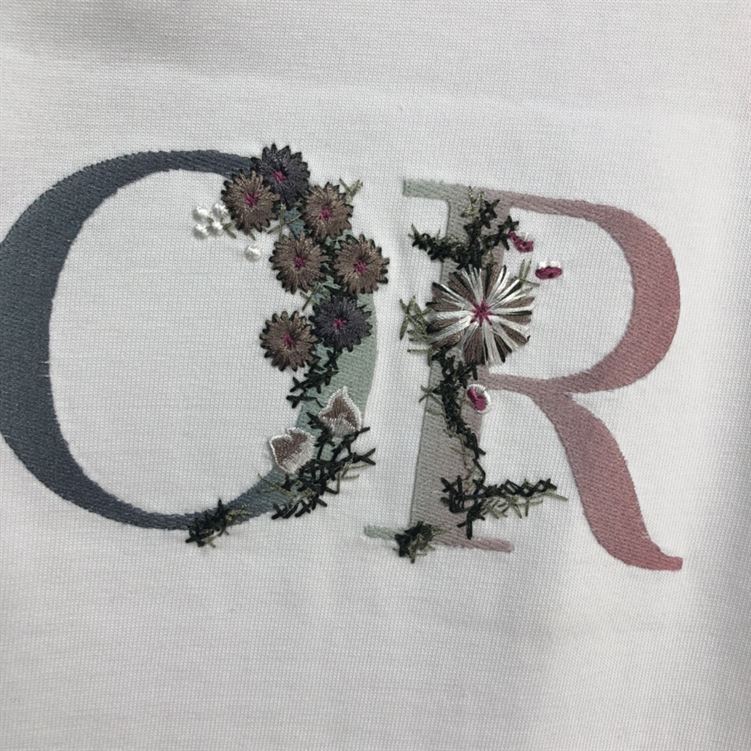 DIOR FLOWER LOGO T-SHIRT – DOT005 - Image 5