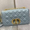 DIOR MEDIUM DIOR CARO BAG BLUE SUPPLE CANNAGE CALFSKIN - DOB108