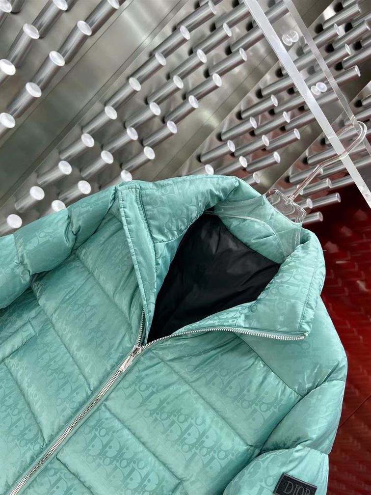 DIOR OBLIQUE DOWN JACKET SEA GREEN TECHNICAL JACQUARD – DRC004 - Image 5