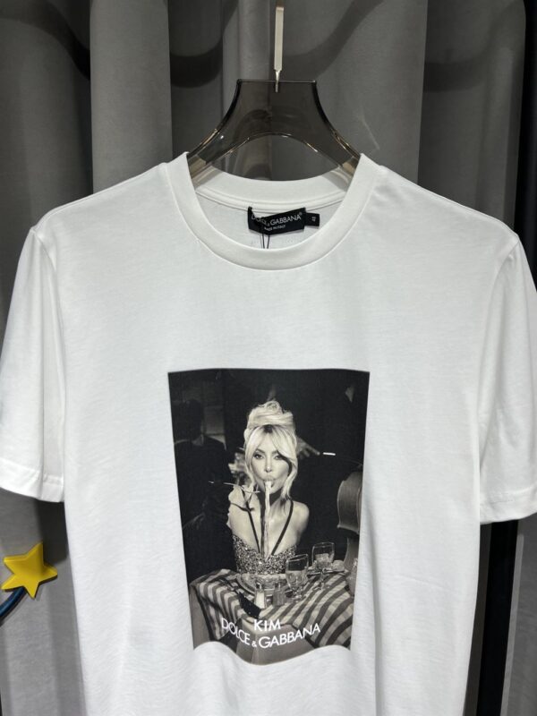 DOLCE & GABBANA CIAO KIM PASTA-PRINT T-SHIRT – DT012 - Image 5
