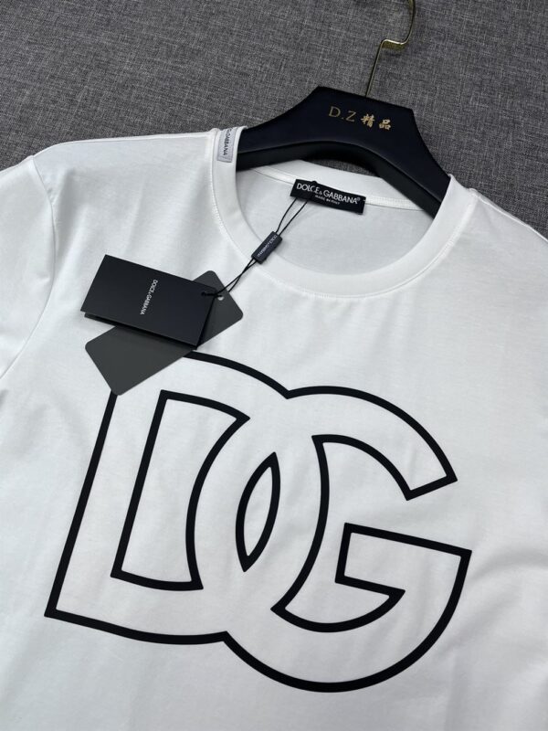 DOLCE & GABBANA COTTON T-SHIRT WITH DG PATCH – DT010 - Image 7