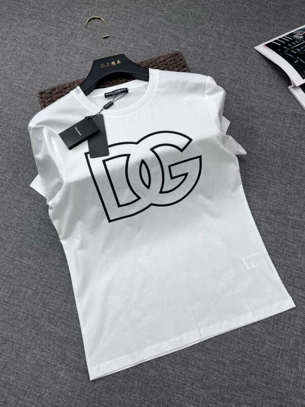 DOLCE & GABBANA COTTON T-SHIRT WITH DG PATCH – DT010 - Image 2