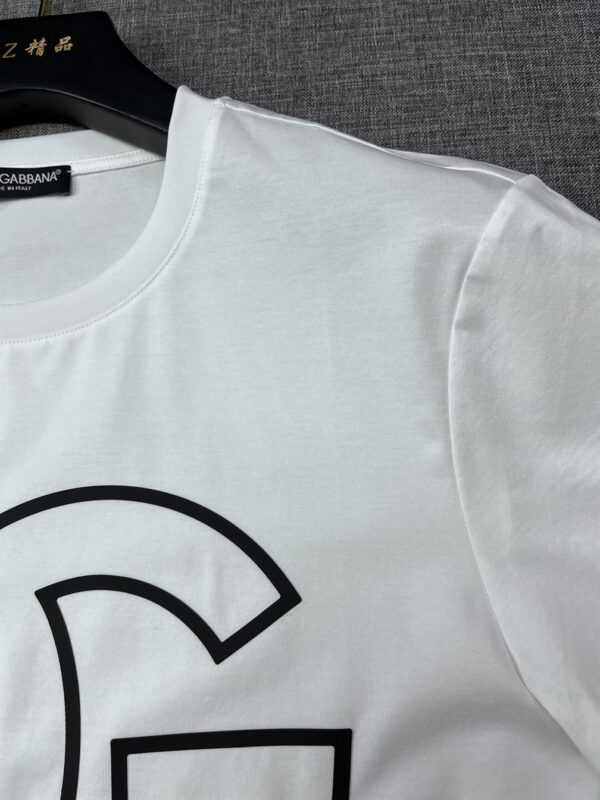 DOLCE & GABBANA COTTON T-SHIRT WITH DG PATCH – DT010 - Image 4