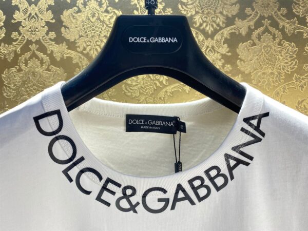 DOLCE & GABBANA ROUND-NECK T-SHIRT WITH DOLCE&GABBANA PRINT – DT004 - Image 7