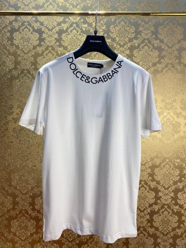 DOLCE & GABBANA ROUND-NECK T-SHIRT WITH DOLCE&GABBANA PRINT – DT004 - Image 2