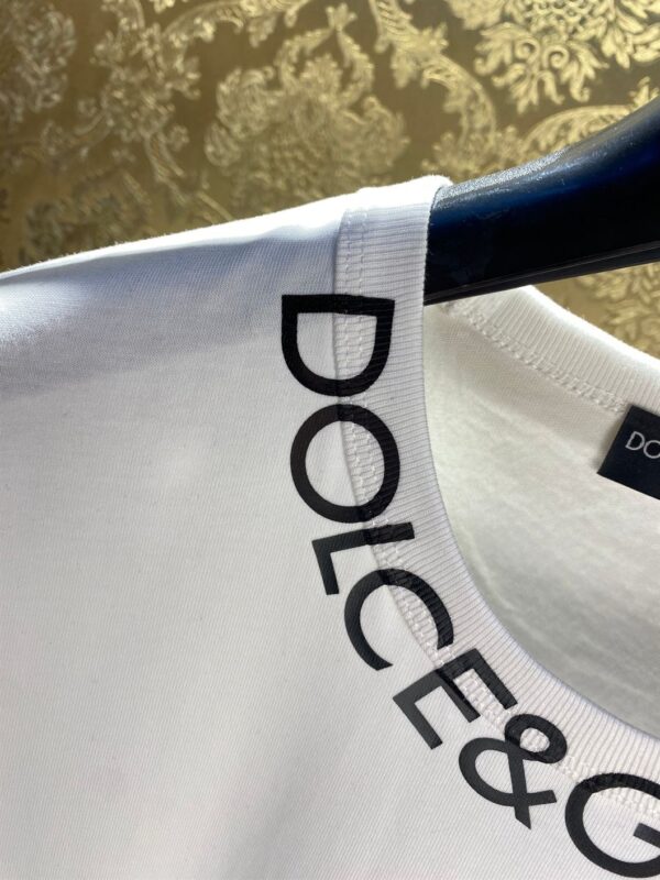 DOLCE & GABBANA ROUND-NECK T-SHIRT WITH DOLCE&GABBANA PRINT – DT004 - Image 6