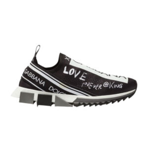 DOLCE & GABBANA SORRENTO SNEAKERS GRAFFITI IN BLACK – DG027
