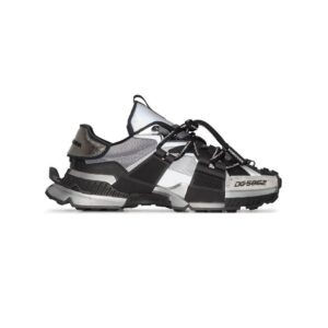 DOLCE & GABBANA SPACE LOW-TOP SNEAKERS IN BLACK AND GREY – DG013