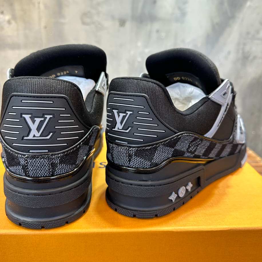 Louis Vuitton LV Trainer Damier Denim Black Sneaker – LVS209 - Image 2