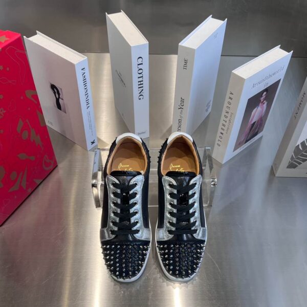 Christian Louboutin Low Top Black Silver Sneaker – CLS049 - Image 2