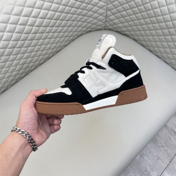 FENDI MATCH BLACK LEATHER HIGH TOPS – FDS016 - Image 4