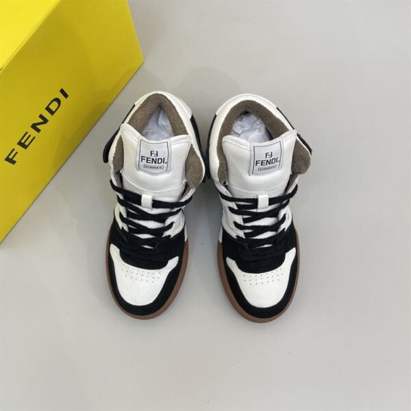 FENDI MATCH BLACK LEATHER HIGH TOPS – FDS016 - Image 3