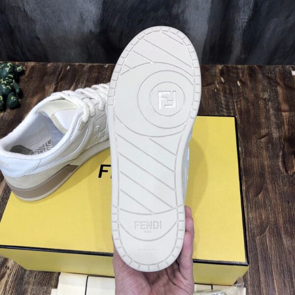 FENDI MATCH LOW-TOP SNEAKERS IN WHITE SUEDE – FDS004 - Image 10