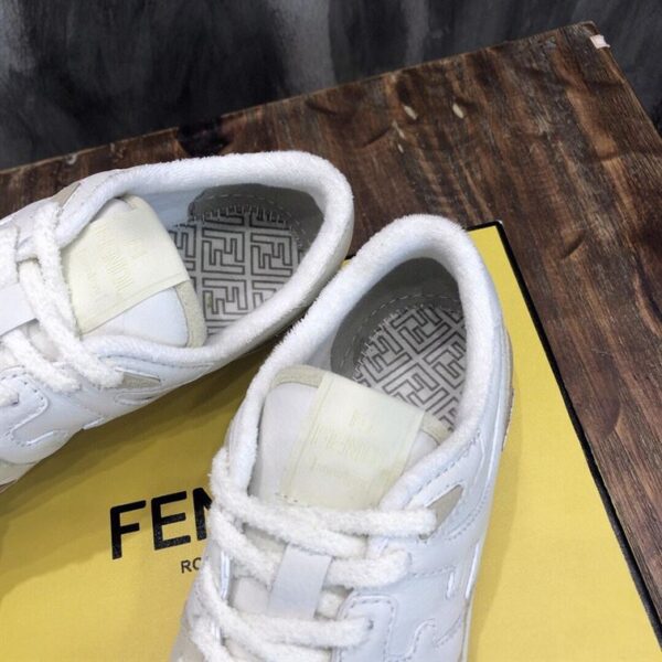 FENDI MATCH LOW-TOP SNEAKERS IN WHITE SUEDE – FDS004 - Image 8