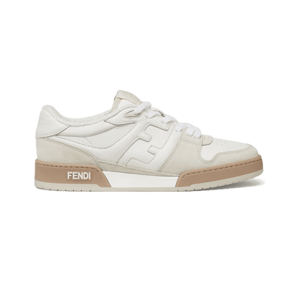 FENDI MATCH LOW-TOP SNEAKERS IN WHITE SUEDE – FDS004