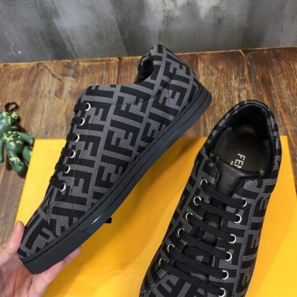 FENDI SNEAKERS GREY TECH FABRIC LOW TOP – FDS008 - Image 7