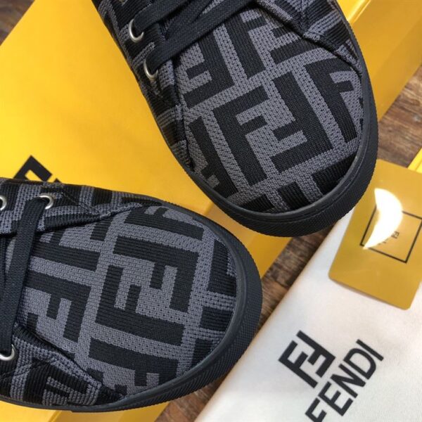 FENDI SNEAKERS GREY TECH FABRIC LOW TOP – FDS008 - Image 8
