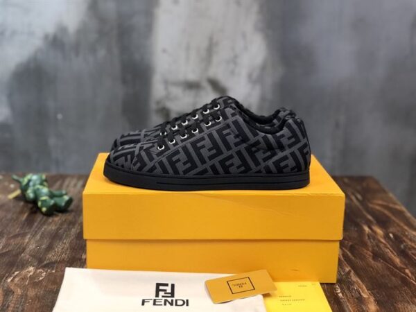 FENDI SNEAKERS GREY TECH FABRIC LOW TOP – FDS008 - Image 2