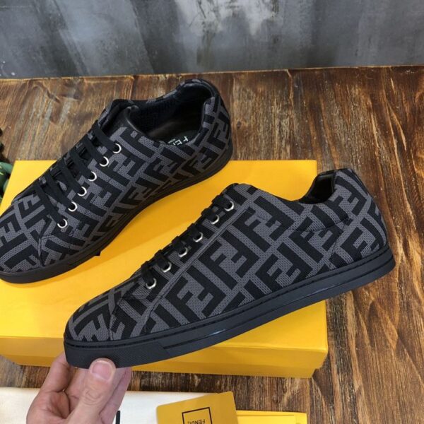 FENDI SNEAKERS GREY TECH FABRIC LOW TOP – FDS008 - Image 4