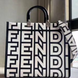 FENDI SUNSHINE MEDIUM TWO TONE LEATHER FENDI BY MARC JACOBS SHOPPER BAG - F041
