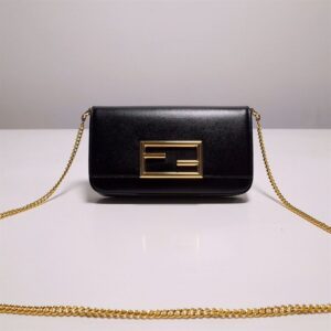 FENDI WALLET ON CHAIN WITH POUCHES BLACK MINI BAG - F054