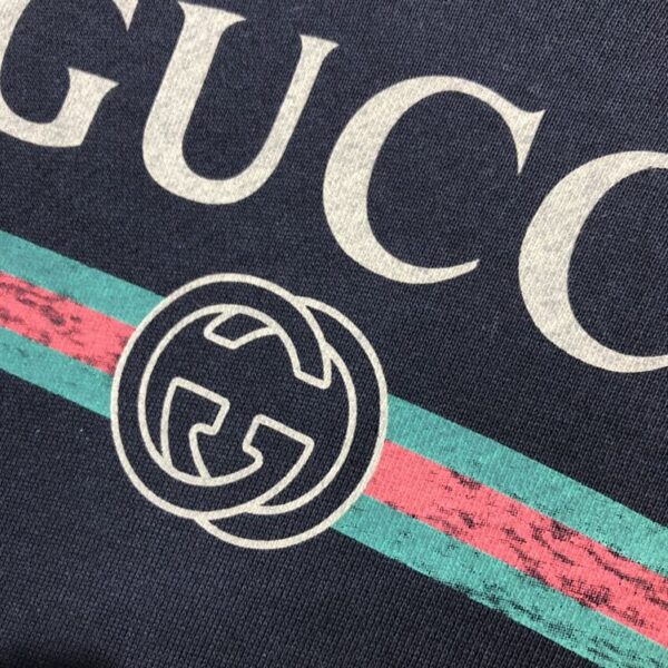 GUCCI BLACK VINTAGE LOGO COTTON SWEATSHIRT HOODED – GCK006 - Image 8